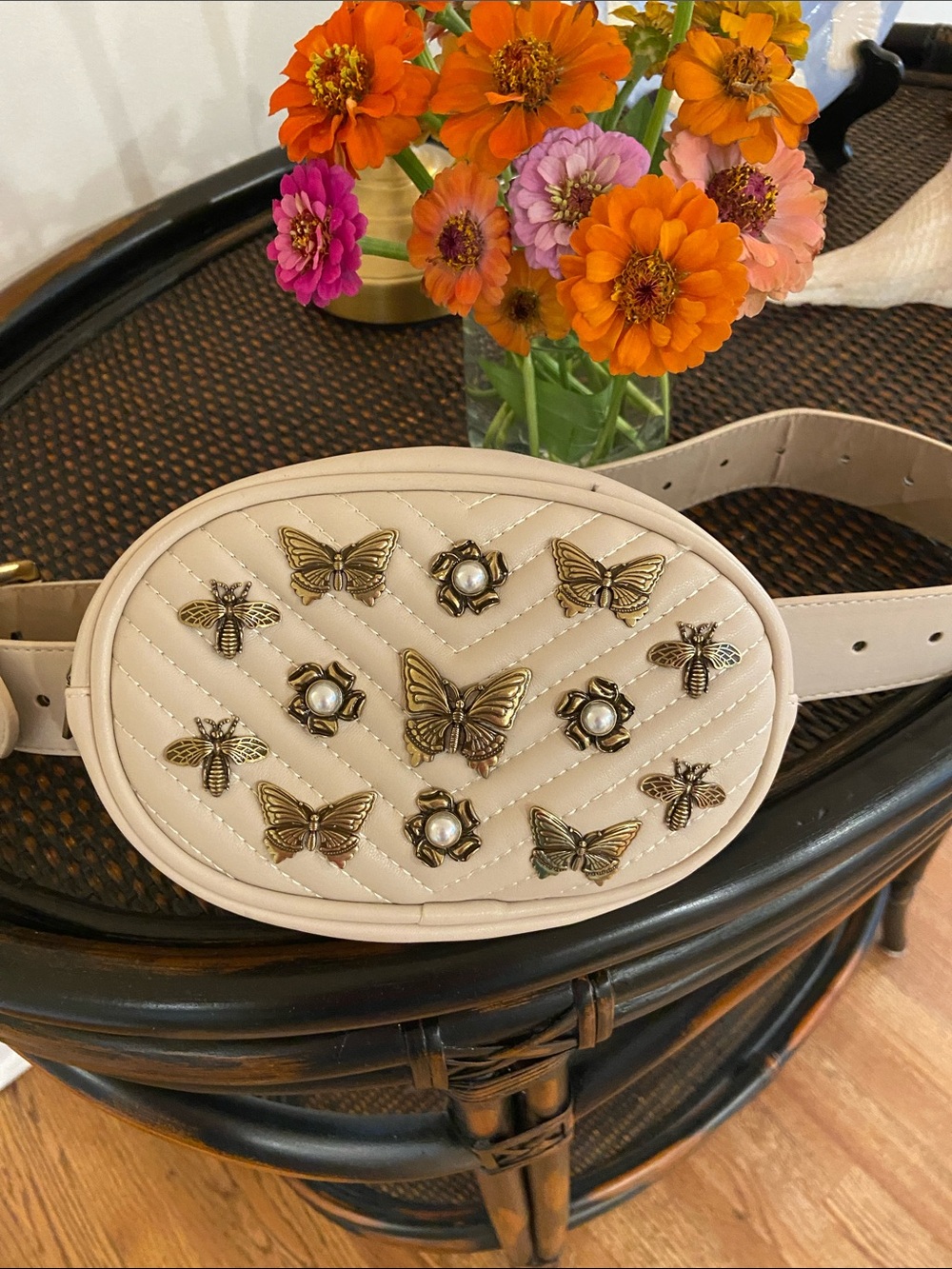 Steve Madden Butterfly Bee Fanny pack beige/pearl/bronze/Macys